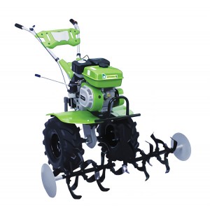 Мотофреза GARDENIA GD 17-M 3+1 скорости + браздир  + широки гуми, 7 к.с., 120 см